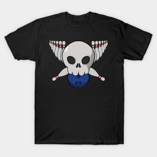 Bowling crew Jolly Roger pirate flag (no caption) T-Shirt